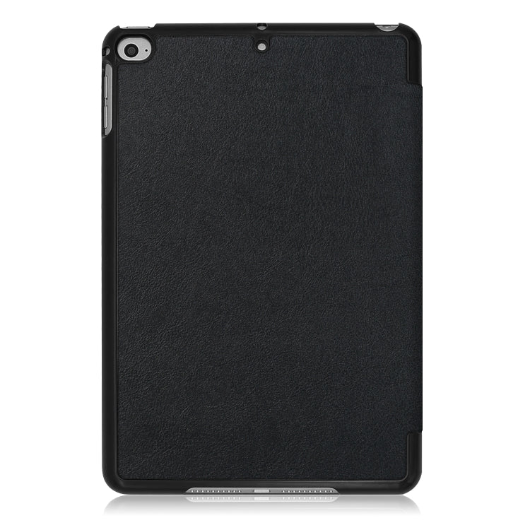 Custer Texture Horizontal Flip Leather Case for  iPad Mini 2019 & Mini 4, with Three-folding Holder & Sleep / Wake-up Function