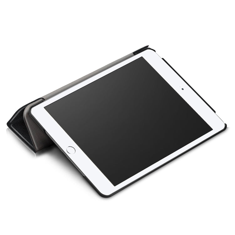 Custer Texture Horizontal Flip Leather Case for  iPad Mini 2019 & Mini 4, with Three-folding Holder & Sleep / Wake-up Function