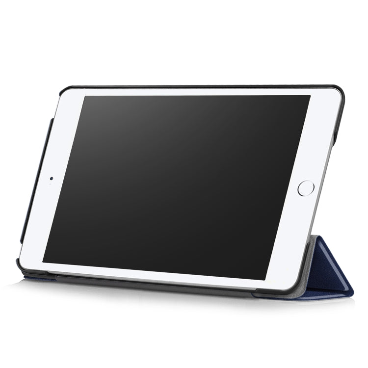 Custer Texture Horizontal Flip Leather Case for  iPad Mini 2019 & Mini 4, with Three-folding Holder & Sleep / Wake-up Function