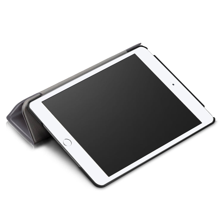 Custer Texture Horizontal Flip Leather Case for  iPad Mini 2019 & Mini 4, with Three-folding Holder & Sleep / Wake-up Function