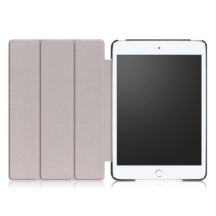 Custer Texture Horizontal Flip Leather Case for  iPad Mini 2019 & Mini 4, with Three-folding Holder & Sleep / Wake-up Function