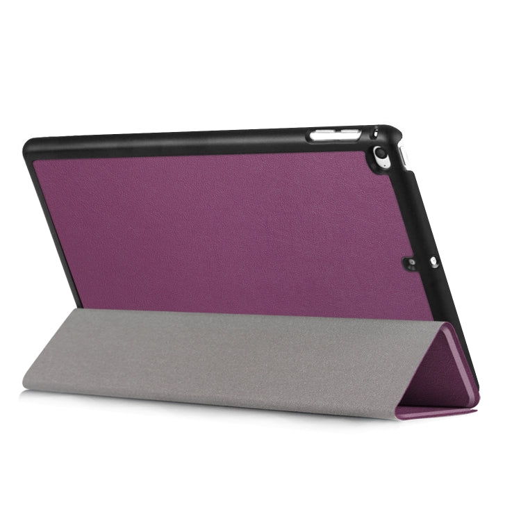 Custer Texture Horizontal Flip Leather Case for  iPad Mini 2019 & Mini 4, with Three-folding Holder & Sleep / Wake-up Function