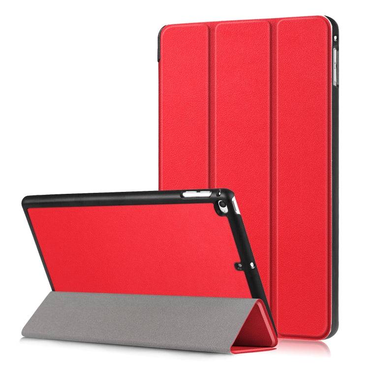 Custer Texture Horizontal Flip Leather Case for  iPad Mini 2019 & Mini 4, with Three-folding Holder & Sleep / Wake-up Function