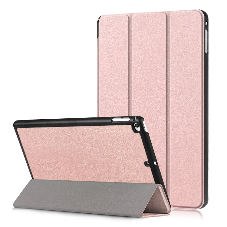 Custer Texture Horizontal Flip Leather Case for  iPad Mini 2019 & Mini 4, with Three-folding Holder & Sleep / Wake-up Function