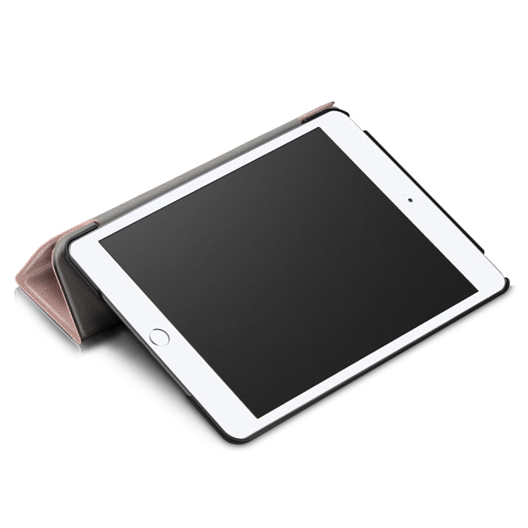 Custer Texture Horizontal Flip Leather Case for  iPad Mini 2019 & Mini 4, with Three-folding Holder & Sleep / Wake-up Function