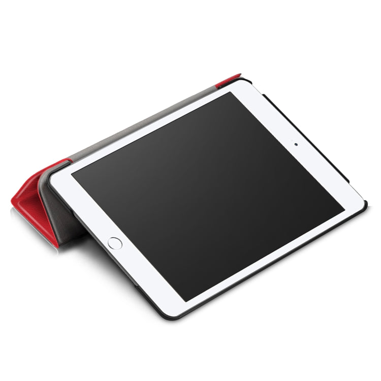 Custer Texture Horizontal Flip Leather Case for  iPad Mini 2019 & Mini 4, with Three-folding Holder & Sleep / Wake-up Function
