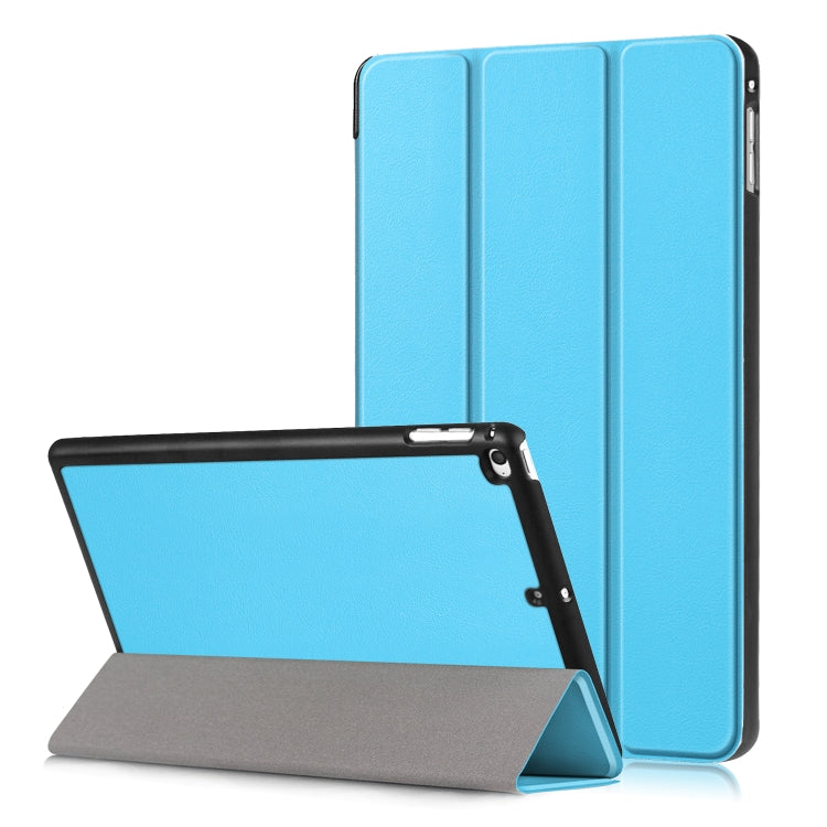 Custer Texture Horizontal Flip Leather Case for  iPad Mini 2019 & Mini 4, with Three-folding Holder & Sleep / Wake-up Function