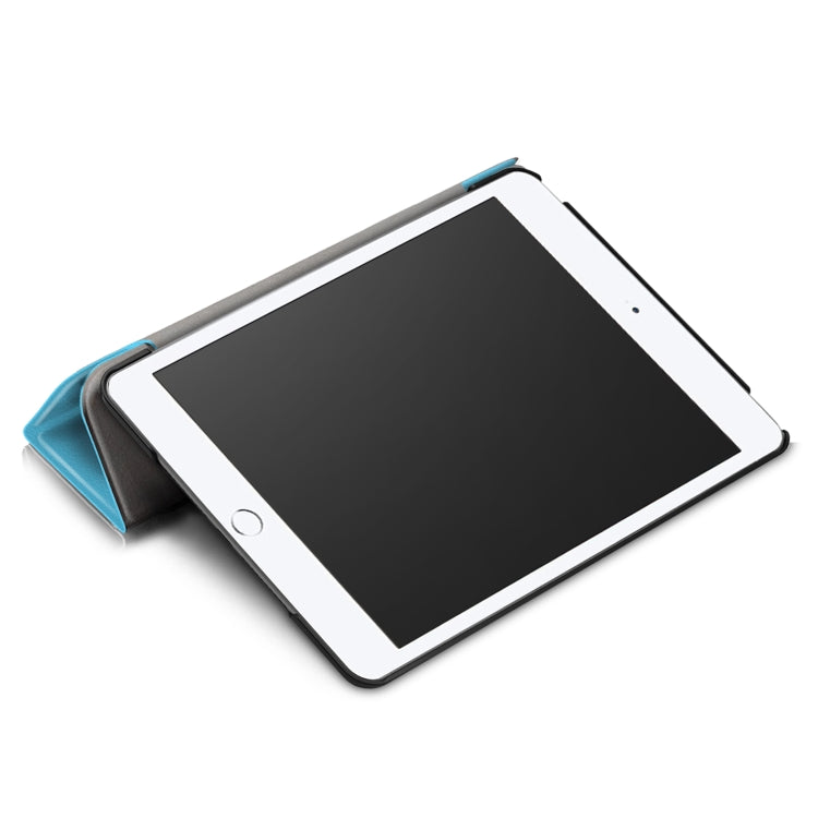 Custer Texture Horizontal Flip Leather Case for  iPad Mini 2019 & Mini 4, with Three-folding Holder & Sleep / Wake-up Function