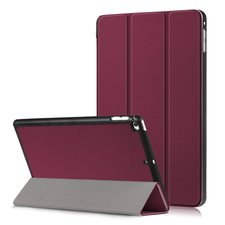 Custer Texture Horizontal Flip Leather Case for  iPad Mini 2019 & Mini 4, with Three-folding Holder & Sleep / Wake-up Function