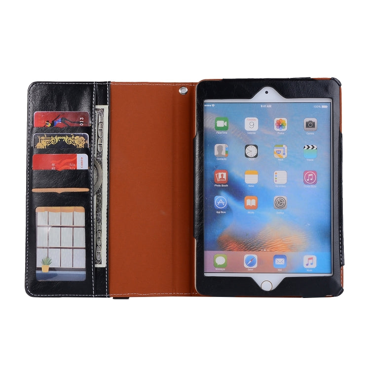 Business Style Horizontal Flip Leather Case for iPad Mini 2019 & 4 & 3 & 2 & 1, with Wallet & Card Slot & Holder & Lanyard