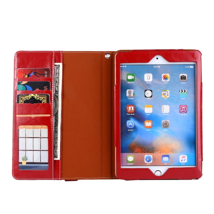 Business Style Horizontal Flip Leather Case for iPad Mini 2019 & 4 & 3 & 2 & 1, with Wallet & Card Slot & Holder & Lanyard