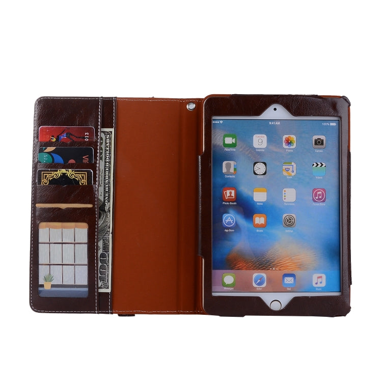 Business Style Horizontal Flip Leather Case for iPad Mini 2019 & 4 & 3 & 2 & 1, with Wallet & Card Slot & Holder & Lanyard
