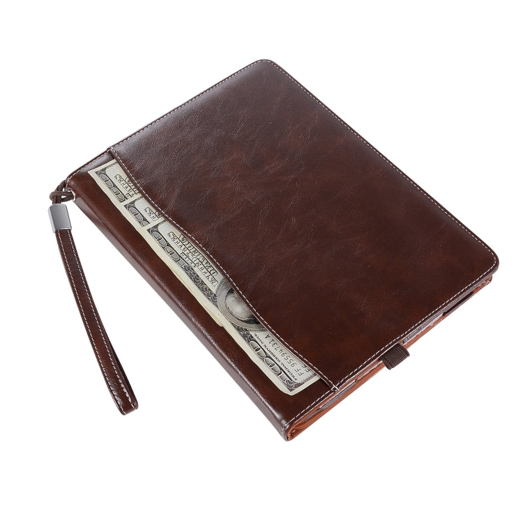 Business Style Horizontal Flip Leather Case for iPad Mini 2019 & 4 & 3 & 2 & 1, with Wallet & Card Slot & Holder & Lanyard