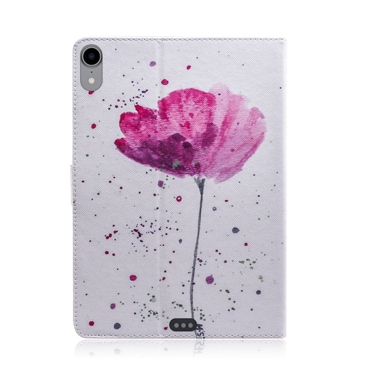 Purple Orchids Pattern Horizontal Flip Leather Case for  iPad Pro 11 inch (2018), with Holder & Card Slot & Wallet