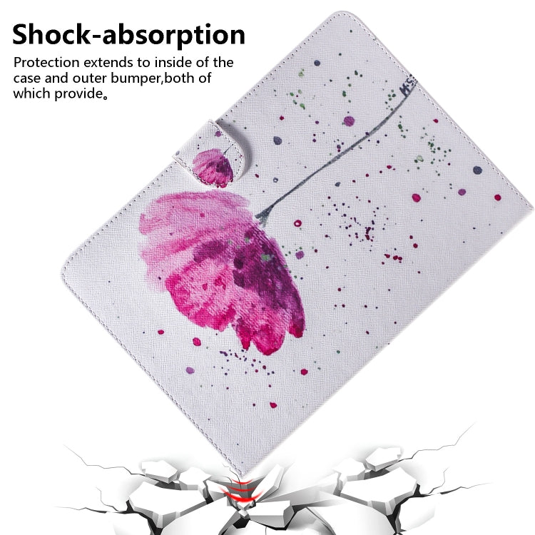 Purple Orchids Pattern Horizontal Flip Leather Case for  iPad Pro 11 inch (2018), with Holder & Card Slot & Wallet