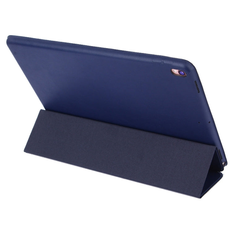 Three-folding Horizontal Flip Leather Case for iPad Air (2019), with Holder