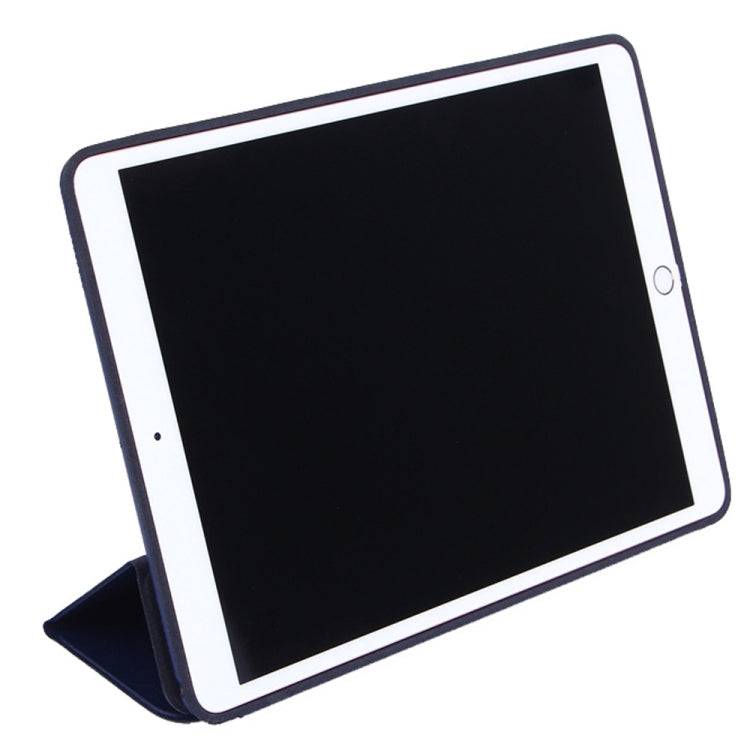 Three-folding Horizontal Flip Leather Case for iPad Air (2019), with Holder