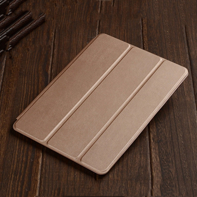 Three-folding Horizontal Flip Leather Case for iPad Air (2019), with Holder