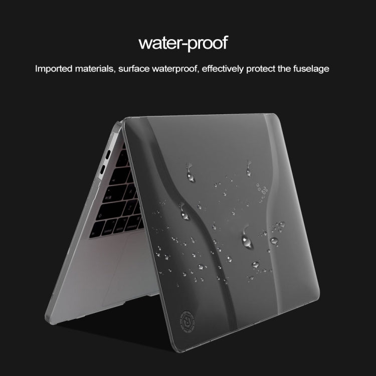 Multi-function Ultra-thin Translucent Heat Dissipation Laptop PC Protective Case for MacBook Pro 13.3 inch, with Holder & Handle & Slip-resistant Feet