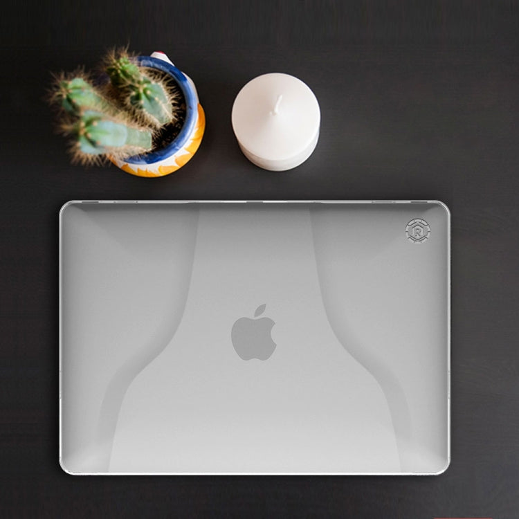 Multi-function Ultra-thin Translucent Heat Dissipation Laptop PC Protective Case for MacBook Pro 13.3 inch, with Holder & Handle & Slip-resistant Feet