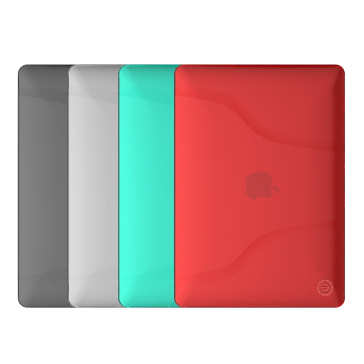 Multi-function Ultra-thin Translucent Heat Dissipation Laptop PC Protective Case for MacBook Pro 13.3 inch, with Holder & Handle & Slip-resistant Feet