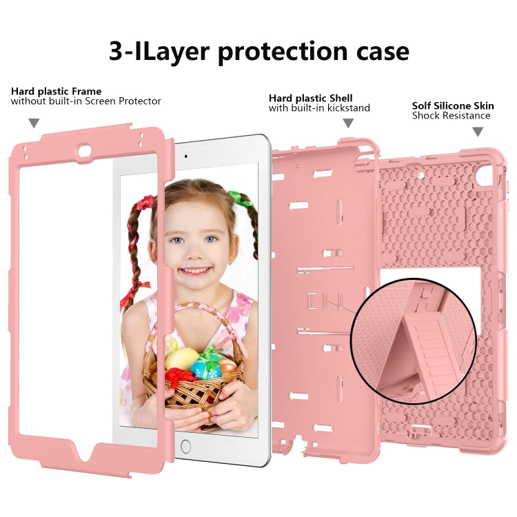 Shockproof Two-color Silicone Protection Shell for iPad Mini 2019 & 4, with Holder