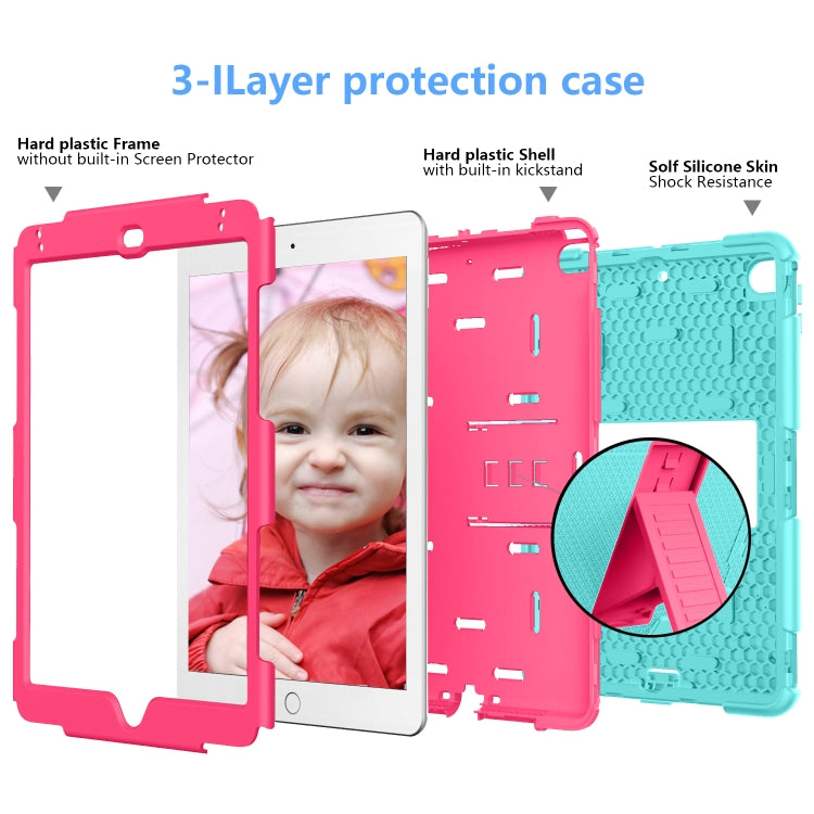Shockproof Two-color Silicone Protection Shell for iPad Mini 2019 & 4, with Holder