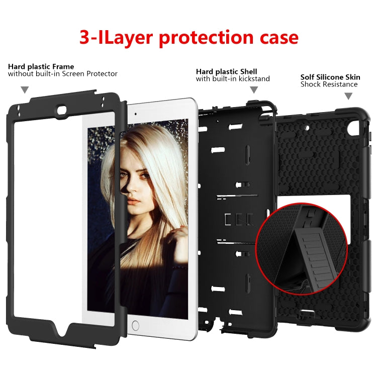 Shockproof Two-color Silicone Protection Shell for iPad Mini 2019 & 4, with Holder