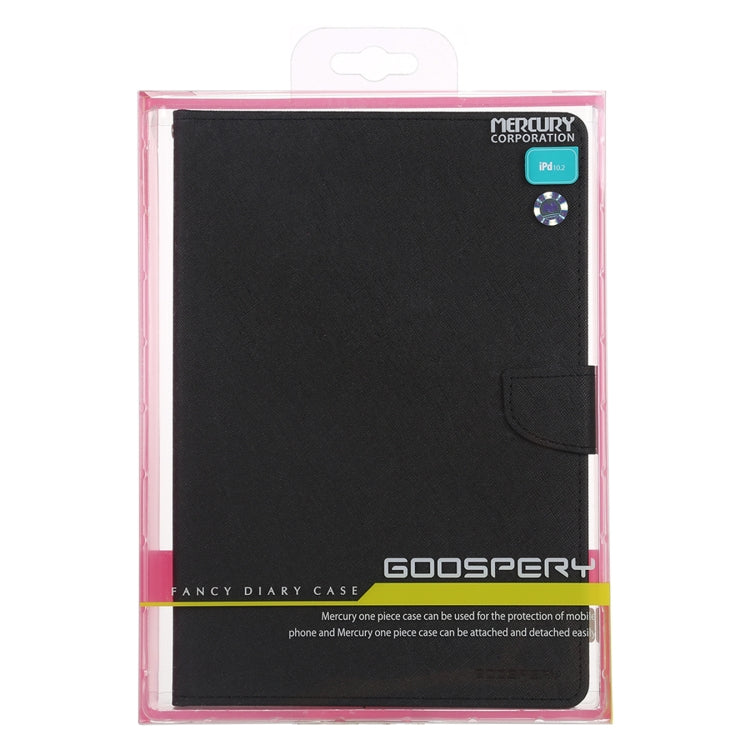 For iPad 10.2 GOOSPERY FANCY DIARY Cross Texture Leather Case with Card Slot & Holder & Wallet