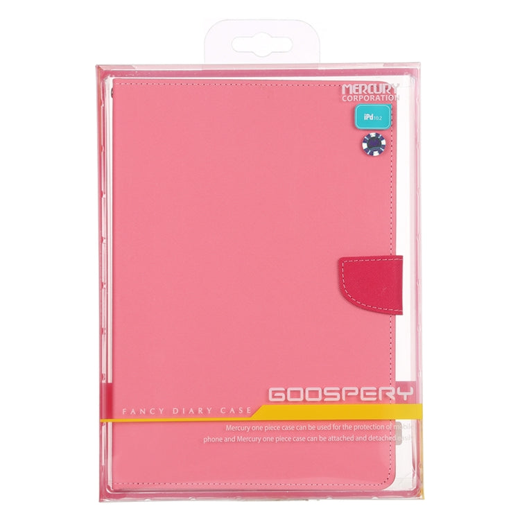 For iPad 10.2 GOOSPERY FANCY DIARY Cross Texture Leather Case with Card Slot & Holder & Wallet