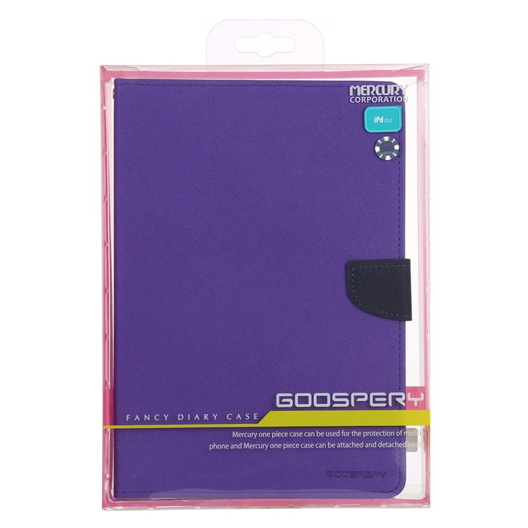 For iPad 10.2 GOOSPERY FANCY DIARY Cross Texture Leather Case with Card Slot & Holder & Wallet