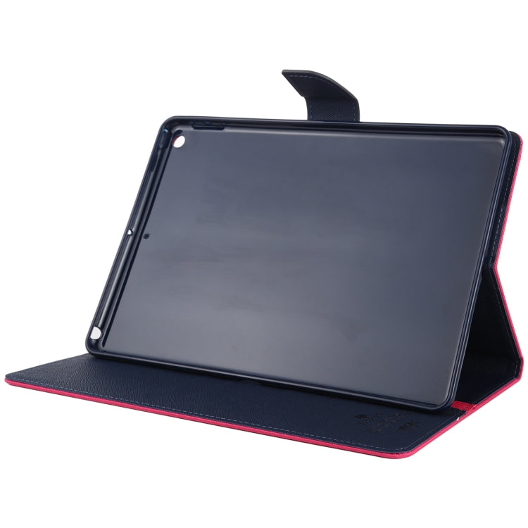 For iPad 10.2 GOOSPERY FANCY DIARY Cross Texture Leather Case with Card Slot & Holder & Wallet