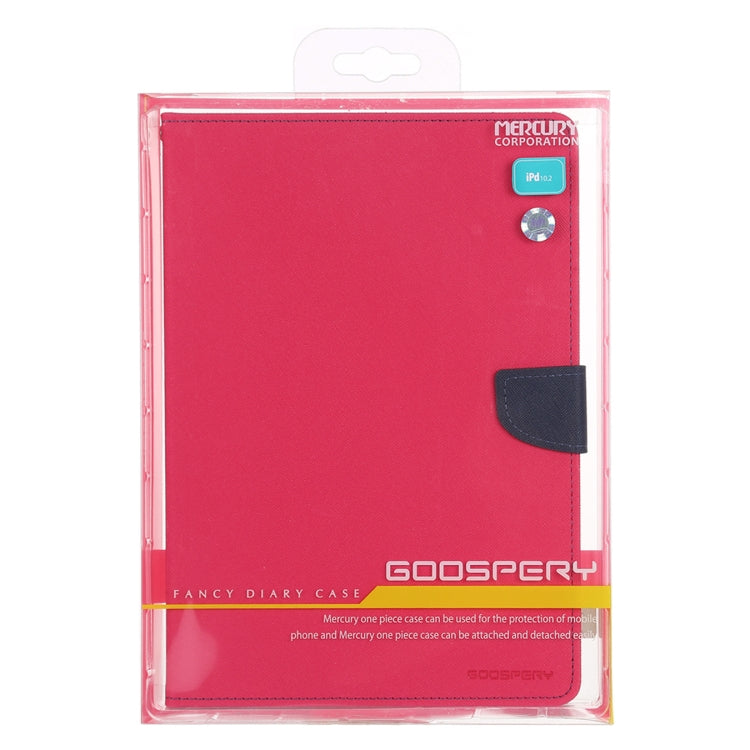 For iPad 10.2 GOOSPERY FANCY DIARY Cross Texture Leather Case with Card Slot & Holder & Wallet