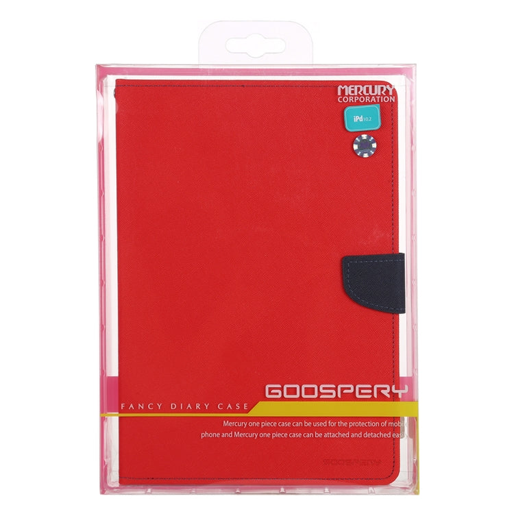For iPad 10.2 GOOSPERY FANCY DIARY Cross Texture Leather Case with Card Slot & Holder & Wallet