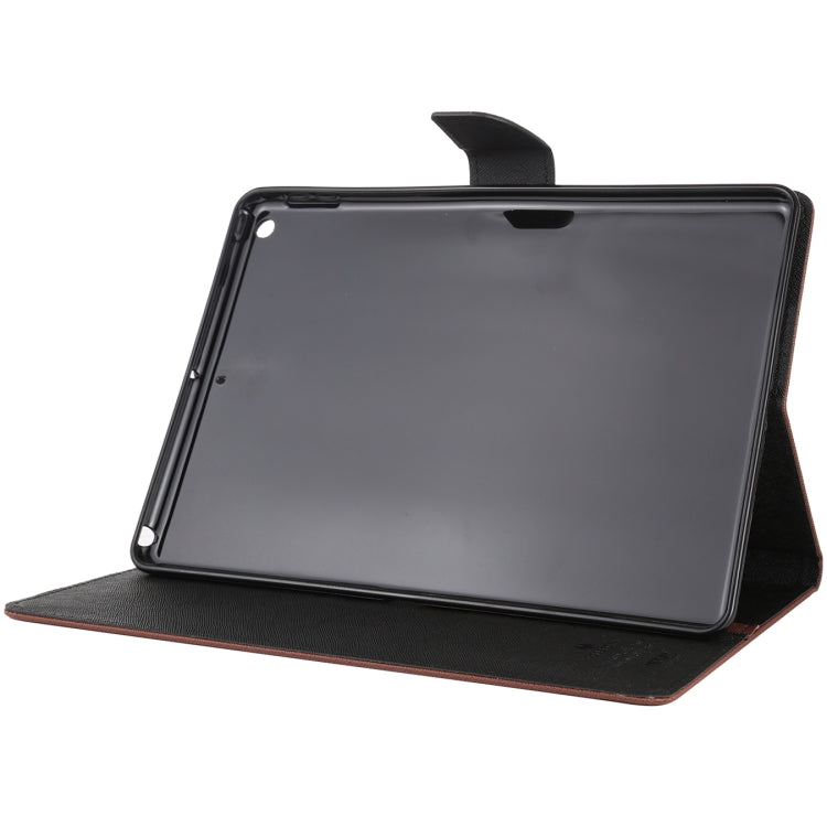 For iPad 10.2 GOOSPERY FANCY DIARY Cross Texture Leather Case with Card Slot & Holder & Wallet