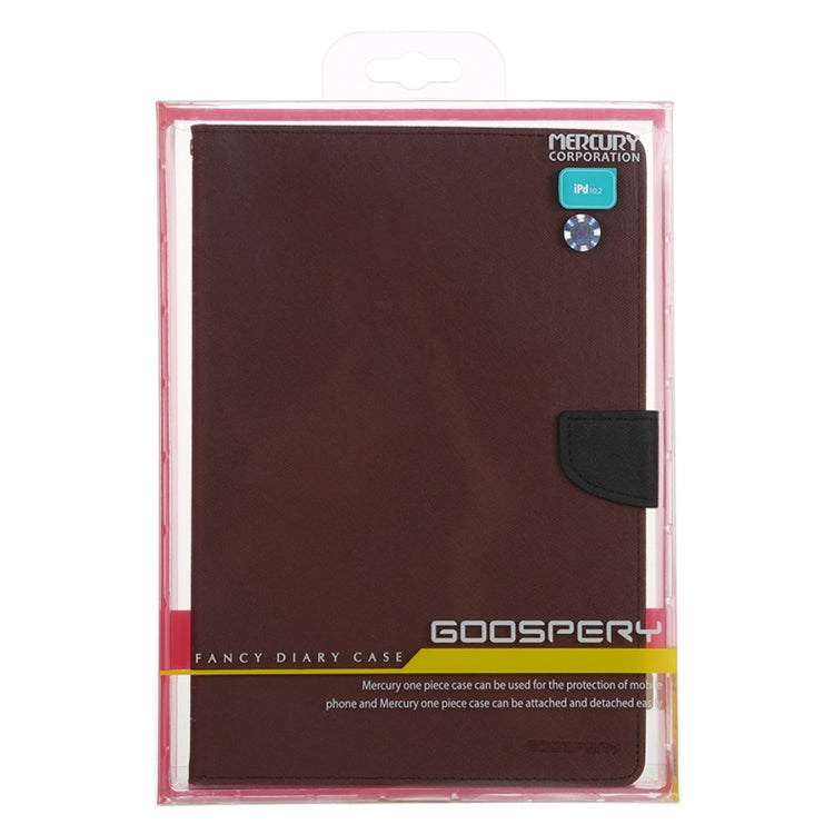 For iPad 10.2 GOOSPERY FANCY DIARY Cross Texture Leather Case with Card Slot & Holder & Wallet