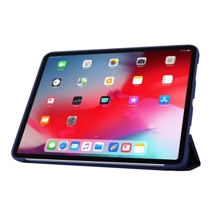 For iPad Pro 11 (2020) PC + PU Leather Tablet Case with Three-folding Holder