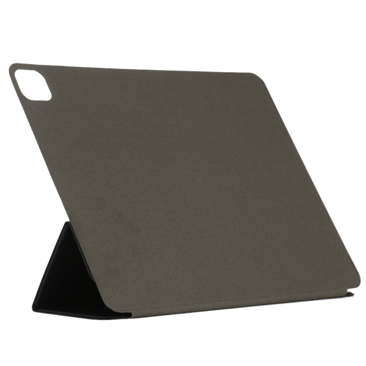 For iPad Pro 12.9 (2020) PC + PU Magnetic Leather Tablet Case with Three-folding Holder (Black)