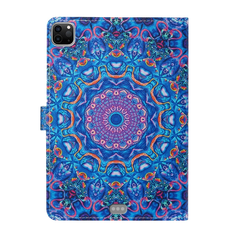 For iPad 11 Pro (2020) Painted Flower Totem Car Line TPU Horizontal Flip Leather Tablet Case with Holder & Card Slot & Sleep / Wake-up Function