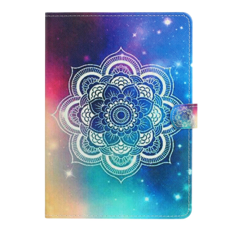 For iPad 11 Pro (2020) Painted Flower Totem Car Line TPU Horizontal Flip Leather Tablet Case with Holder & Card Slot & Sleep / Wake-up Function