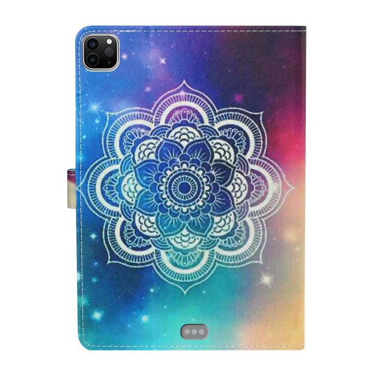 For iPad 11 Pro (2020) Painted Flower Totem Car Line TPU Horizontal Flip Leather Tablet Case with Holder & Card Slot & Sleep / Wake-up Function