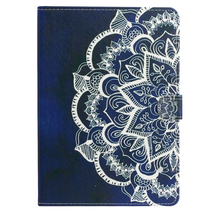 For iPad 11 Pro (2020) Painted Flower Totem Car Line TPU Horizontal Flip Leather Tablet Case with Holder & Card Slot & Sleep / Wake-up Function