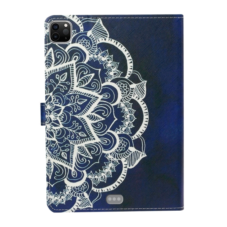For iPad 11 Pro (2020) Painted Flower Totem Car Line TPU Horizontal Flip Leather Tablet Case with Holder & Card Slot & Sleep / Wake-up Function