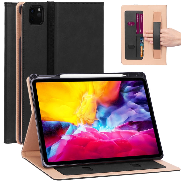 For iPad Pro 11 (2020) Retro Texture PU + TPU Horizontal Flip Leather Tablet Case with Holder & Card Slots & Hand Strap