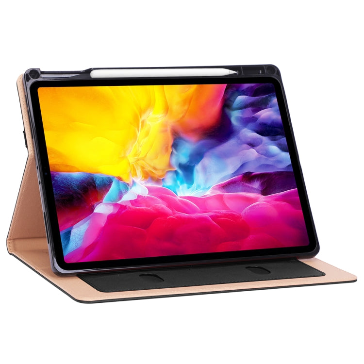 For iPad Pro 11 (2020) Retro Texture PU + TPU Horizontal Flip Leather Tablet Case with Holder & Card Slots & Hand Strap