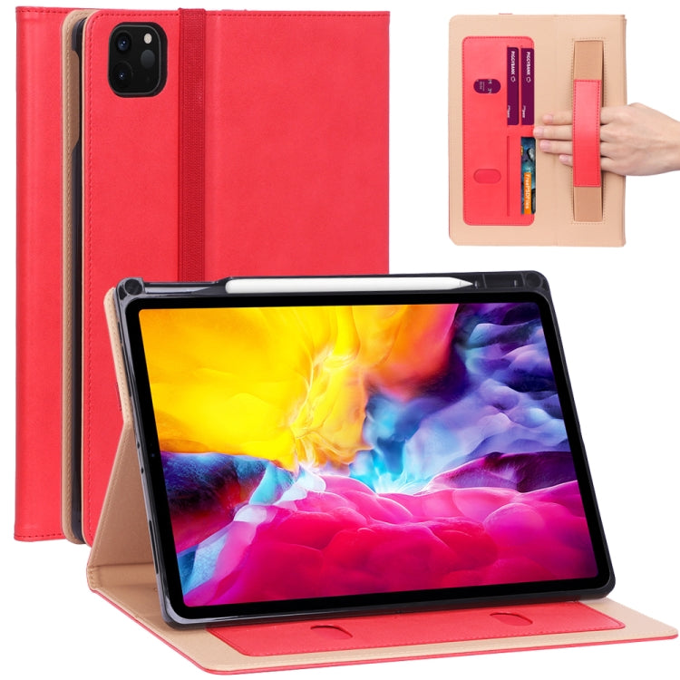 For iPad Pro 11 (2020) Retro Texture PU + TPU Horizontal Flip Leather Tablet Case with Holder & Card Slots & Hand Strap