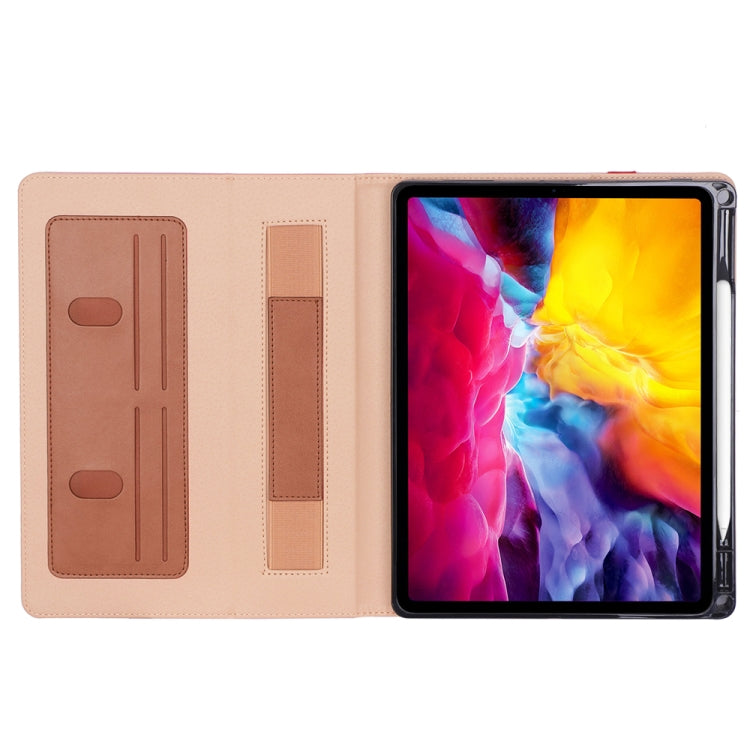 For iPad Pro 11 (2020) Retro Texture PU + TPU Horizontal Flip Leather Tablet Case with Holder & Card Slots & Hand Strap