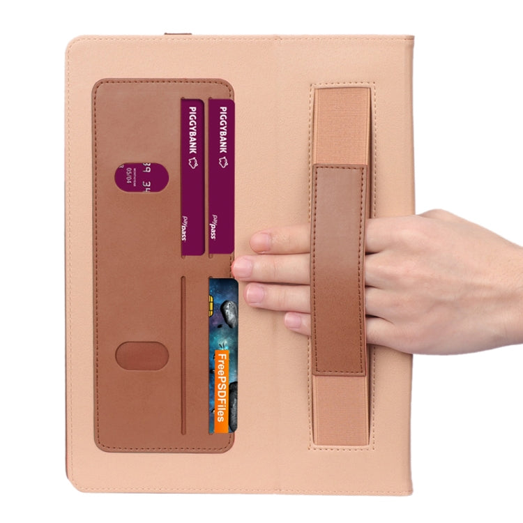 For iPad Pro 12.9 (2020) Retro Texture PU + TPU Horizontal Flip Leather Tablet Case with Holder & Card Slots & Hand Strap