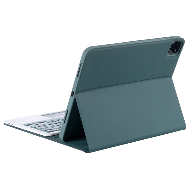 YT11B-A Detachable Candy Color Bluetooth Keyboard Leather Tablet Case with Touch Pad & Pen Slot & Holder for iPad Pro 11 inch 2021