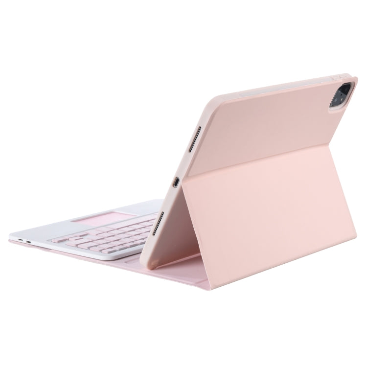 YT11B-A Detachable Candy Color Bluetooth Keyboard Leather Tablet Case with Touch Pad & Pen Slot & Holder for iPad Pro 11 inch 2021